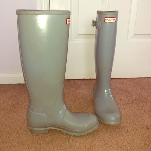 Size 6 Grey Hunter Boots - Picture 1 of 2